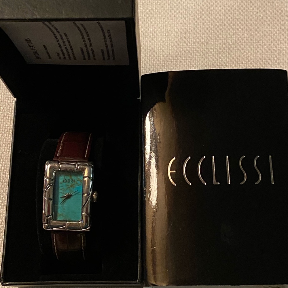 Ecclissi Watch with turquoise face
